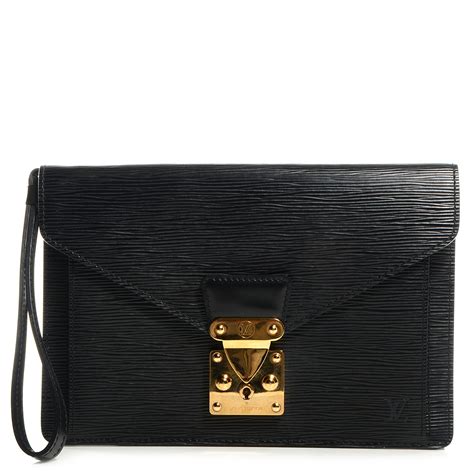 lv dragonne clutch|LOUIS VUITTON Epi Pochette Sellier Dragonne Clutch Black .